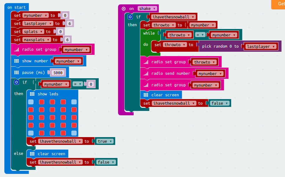 Microbit Game - Snowball Fight