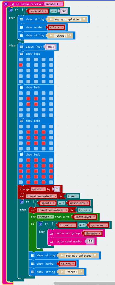 Microbit Game - Snowball Fight